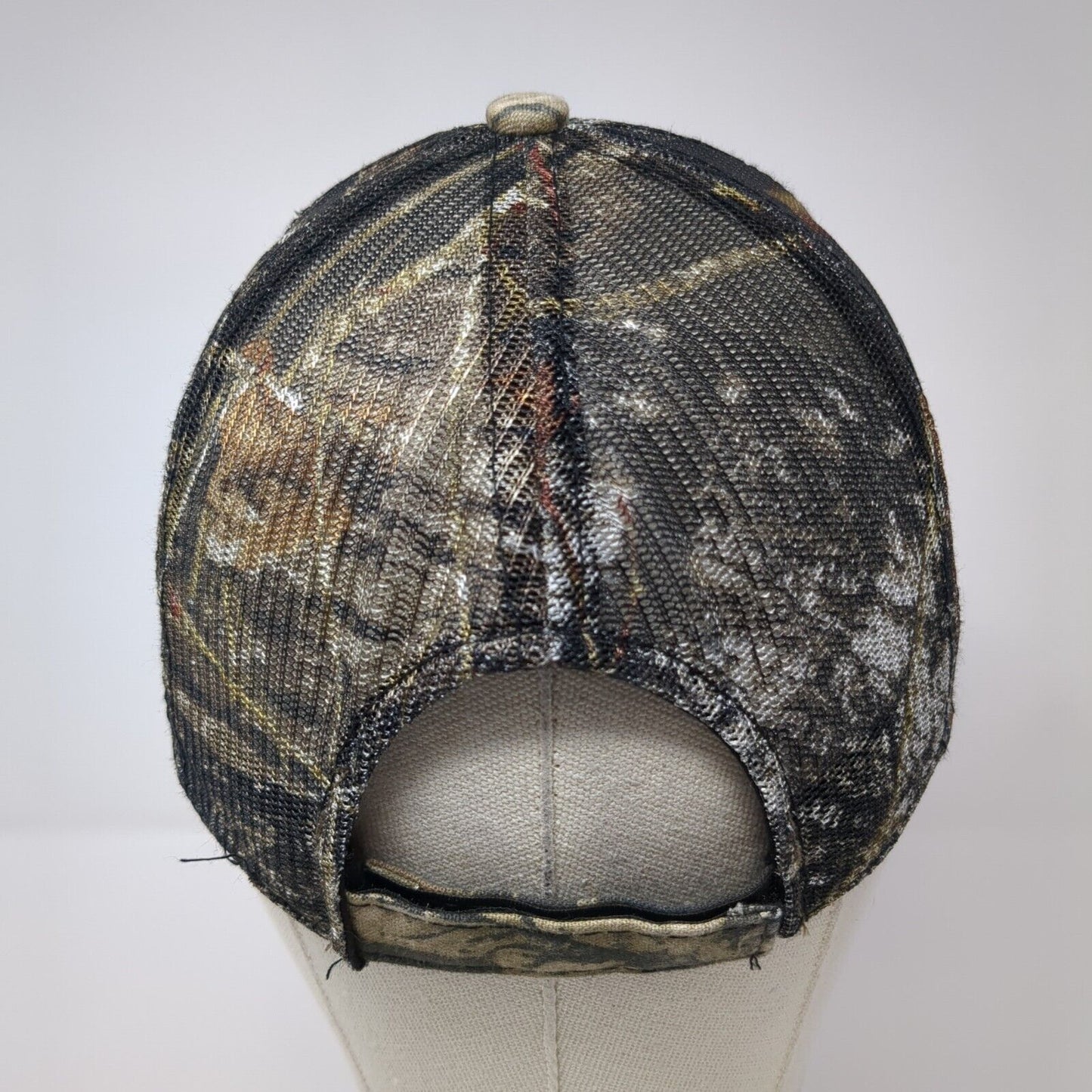 Micro 100 Strapback Trucker Hat Camouflage OS Adjustable Mesh Back OC Sports