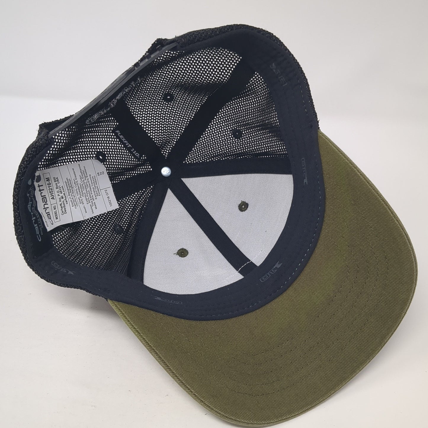 Carhartt Snapback Trucker Hat Green One Size Mesh Back Colorblock