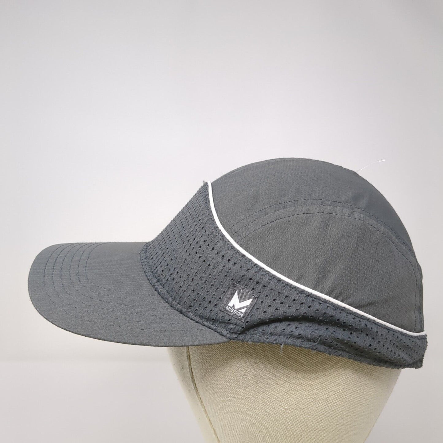 Mission Strapback Hat Gray One Size Adjustable Wet To Cool Outdoor