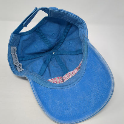 New Smyrna Beach Florida Strapback Baseball Cap Blue OS Adjustable Alvins Island