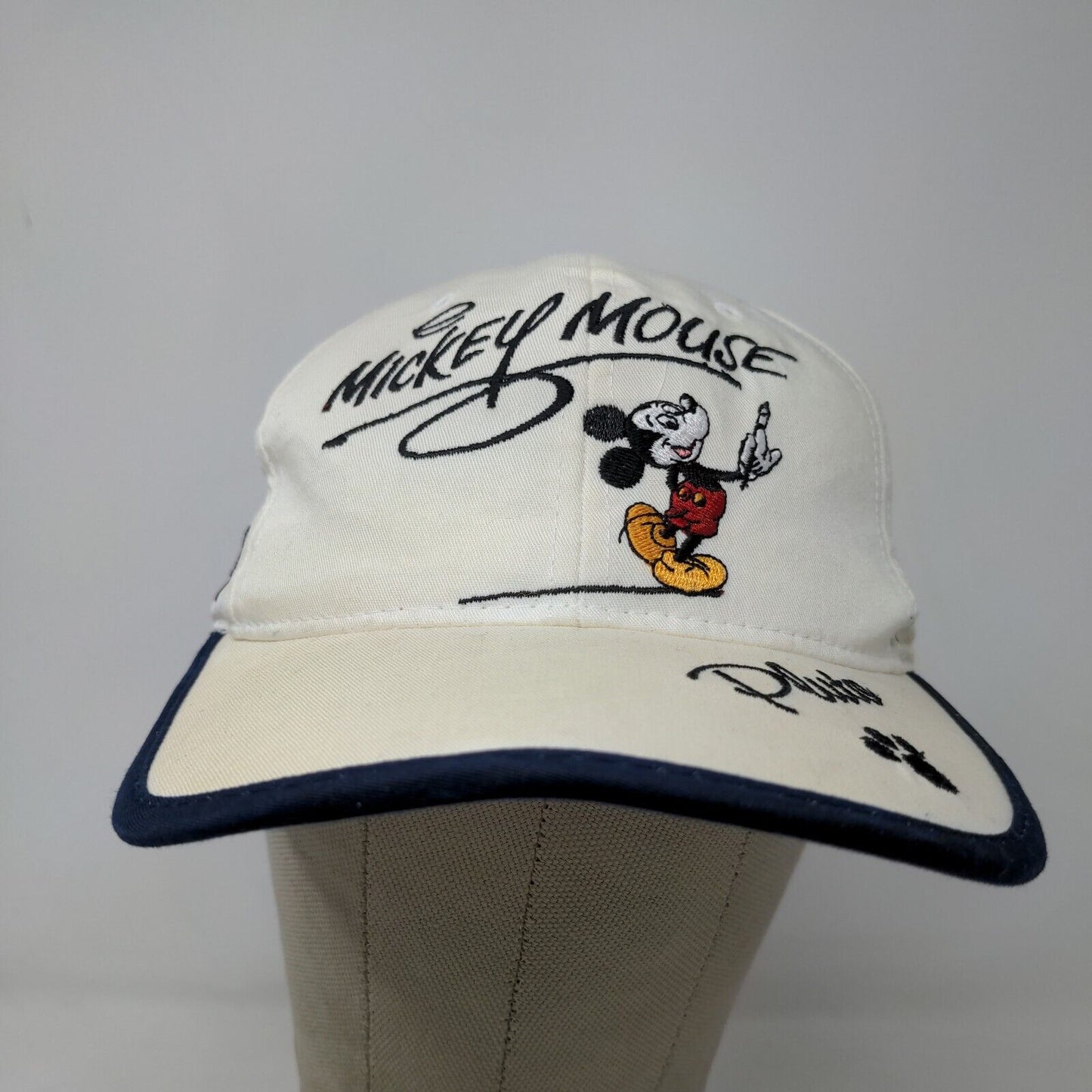 Walt Disney World Men's Strapback Hat Size OSFA Embroidered Mickey, Goofy, Pluto