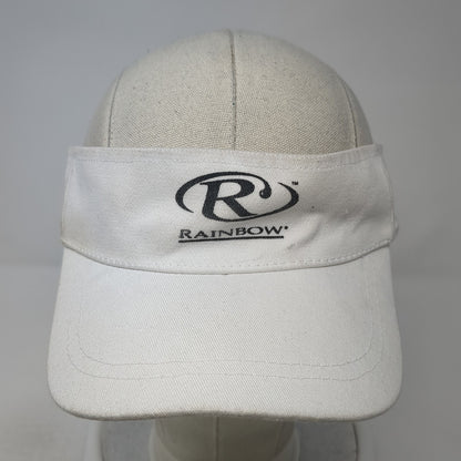 Rainbow Sun Visor Hat White One Size Adjustable Strap Lightweight Cobra