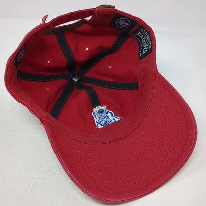 '47 New England Patriots NFL Red One Size Throwback Embroidered Twill Cap Hat
