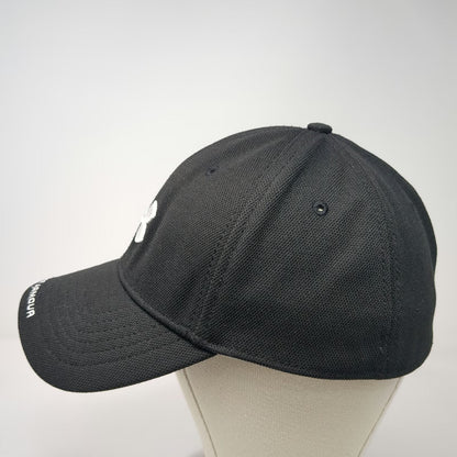 Under Armour Baseball Cap Black L Stretch Fit Mesh Embroidered Patch Sport Hat