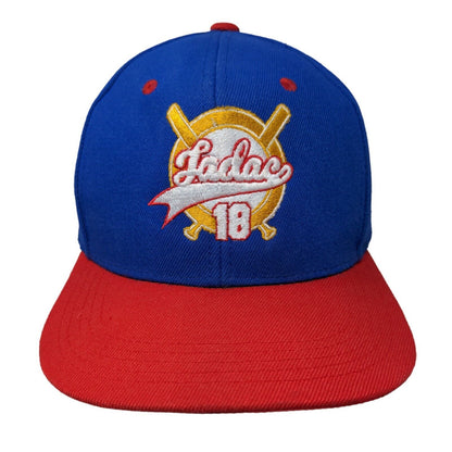 Unbranded Mens Snapback Hat Red Blue Adjustable Embroidered Ladac Logo Autograph