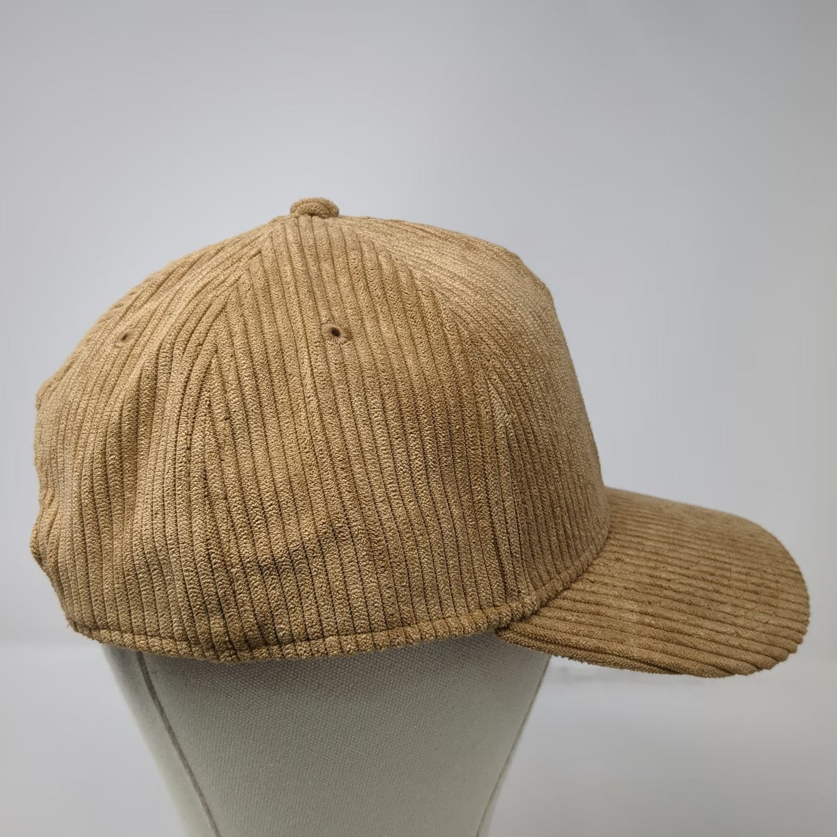 Original Use 5 Panel Brown One Size Hat Corduroy Texture Adjustable Snapback