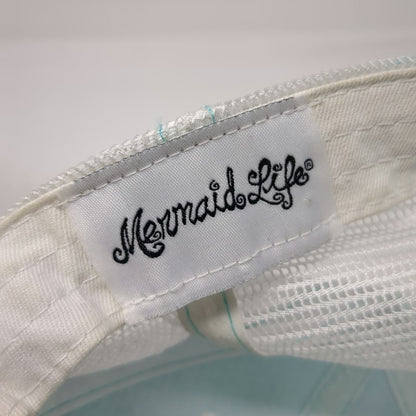 Mermaid Life Baseball Cap Blue S/M Strapback Mesh Back Embroidered Hat