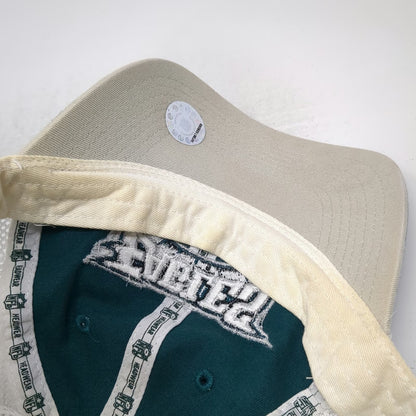 Philadelphia Eagles NFL Reebok Green White One Size Strapback Mesh Back Hat Brim