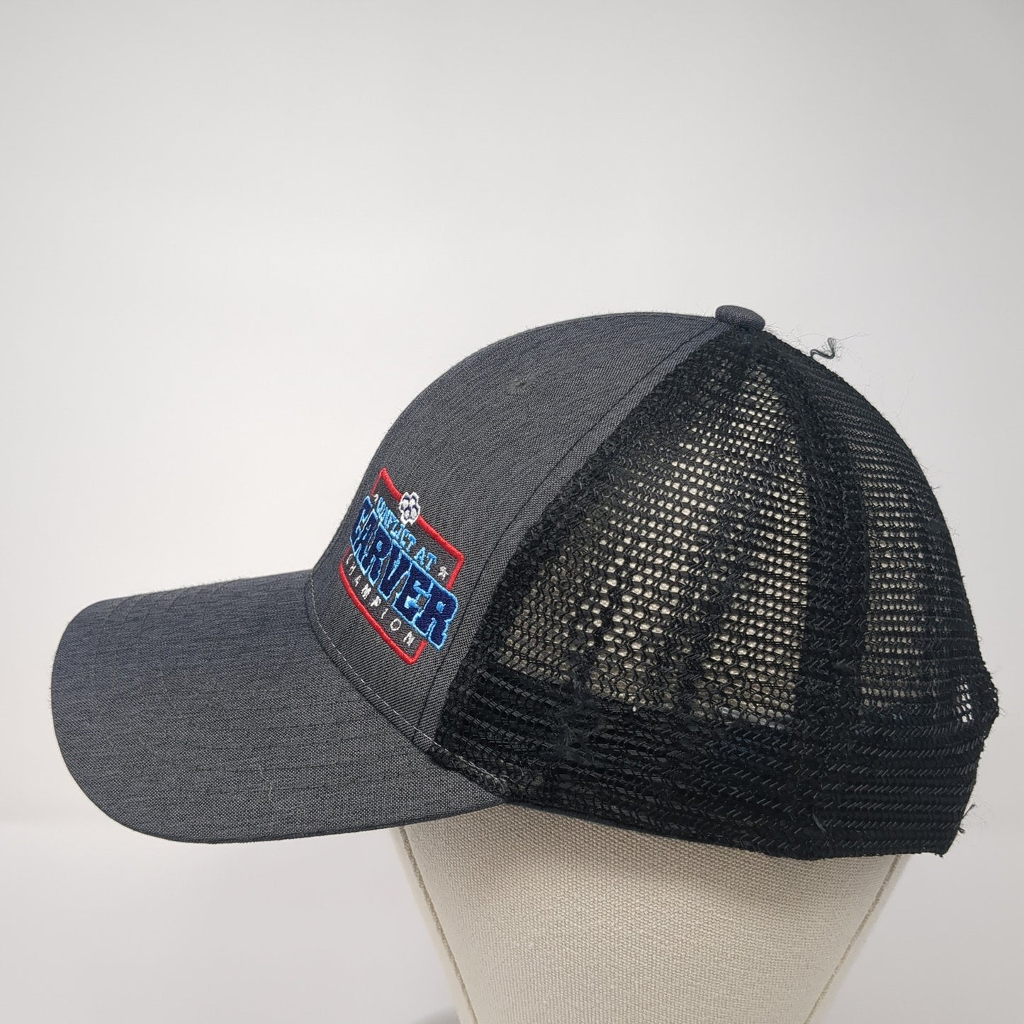 Conflict At Carver Champion Snapback Trucker Hat Gray One Size Mesh Back