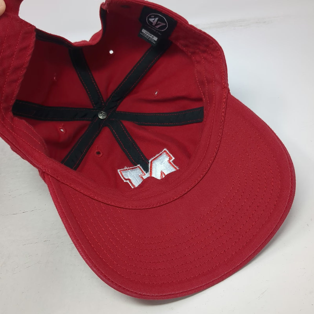 Nebraska Cornhuskers NCAA '47 Red One Size Embroidered Logo Slideback Cap Hat