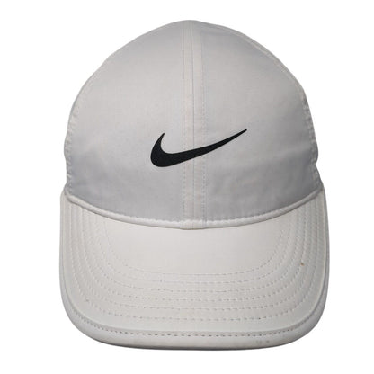Nike Strapback Hat White One Size Adjustable Breathable Featherlight Dri-Fit