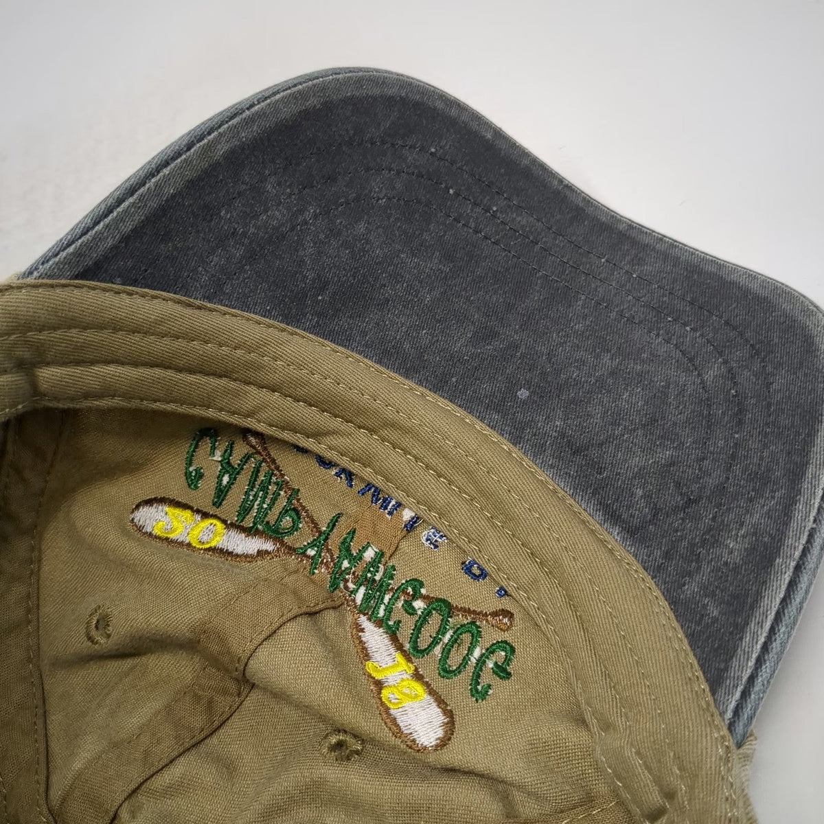 Baseball Cap Beige Gray One Size Camp Yawgoog 2018 Rockville RI Oars Hat