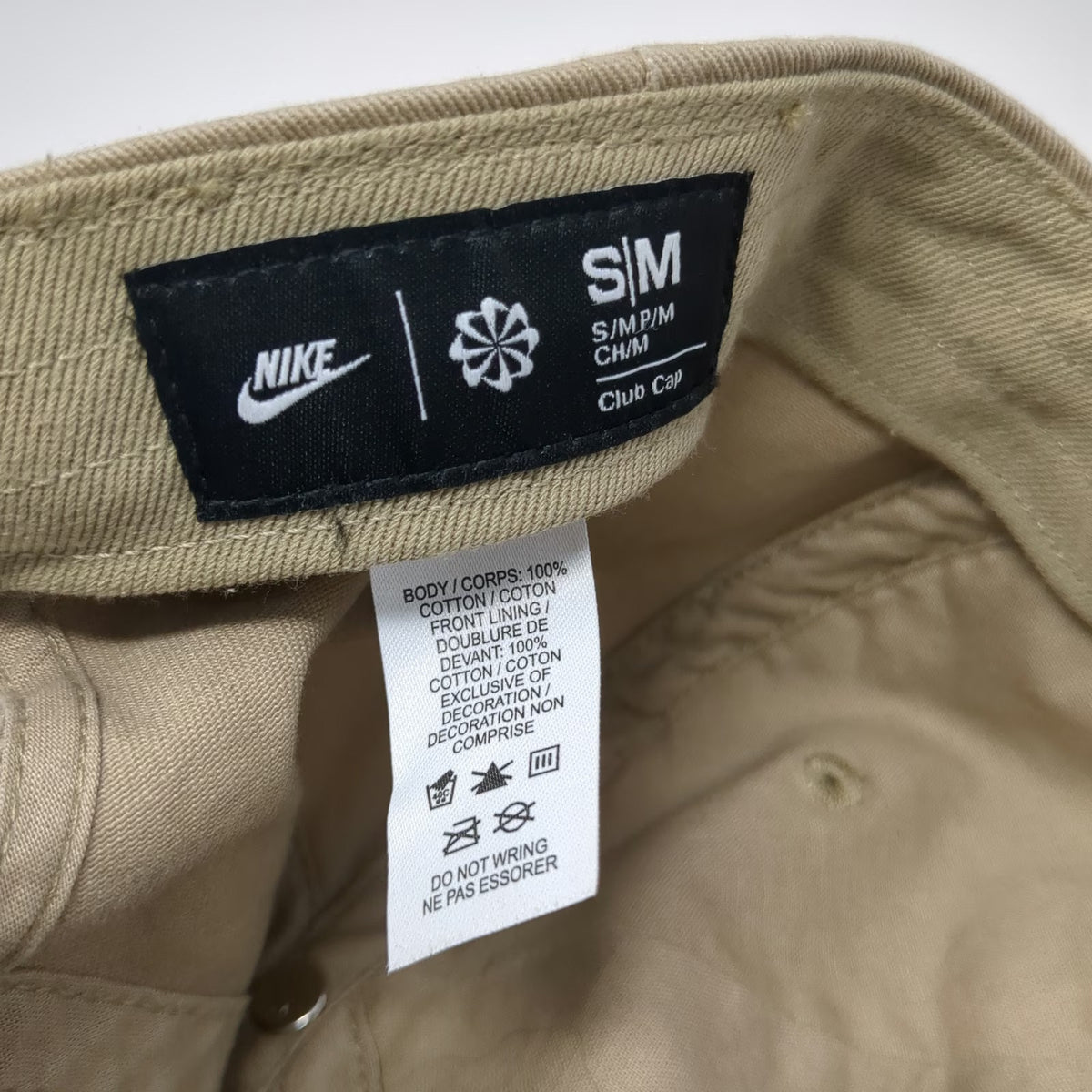 Nike Baseball Cap Brown M Slideback Embroidered Logo Swoosh Cotton Sport Hat