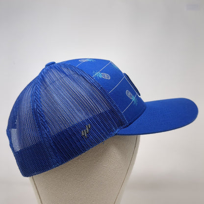 Travis Mathew Pineapple Snapback Trucker Hat Blue One Size Mesh Back
