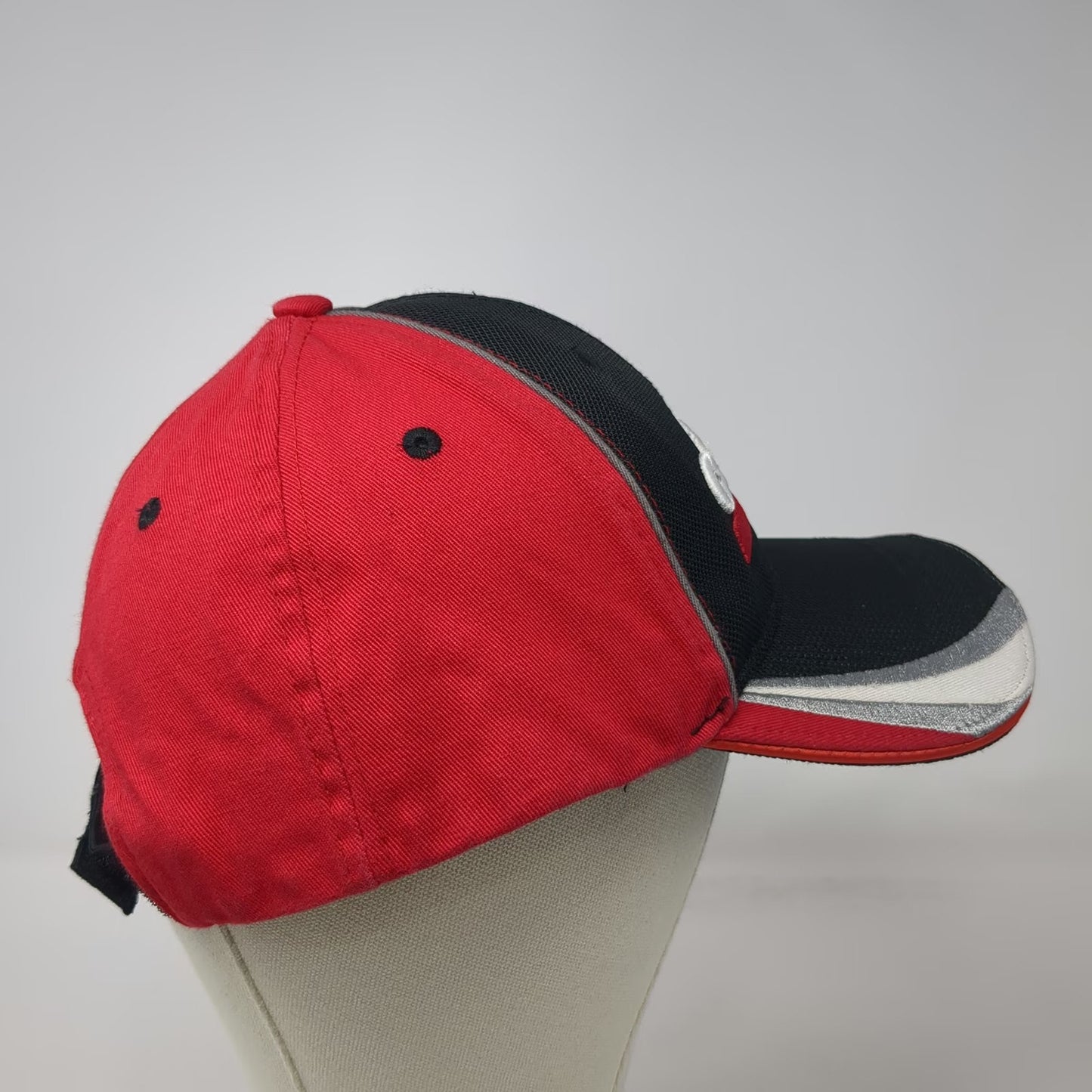 Case IH Baseball Cap Black Red OSFM Agriculture Logo Mesh Front Strapback Hat