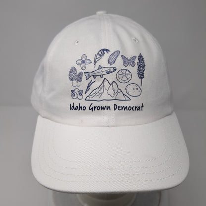 Idaho Grown Democrat Slideback Hat White One Size Adjustable Unionwear