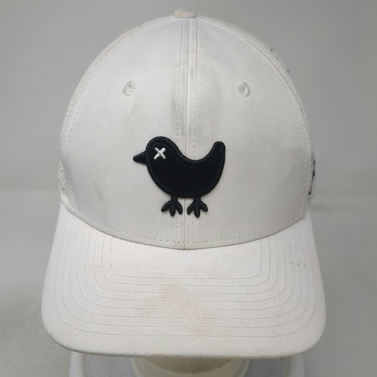 Bad Birdie Trucker Hat White One Size Perforated Performance Golf Snapback Bird