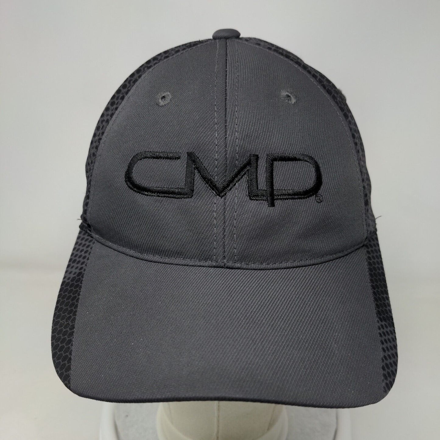 CMD Strapback Hat Gray One Size Adjustable Embroidered Sport-Tek Polyester