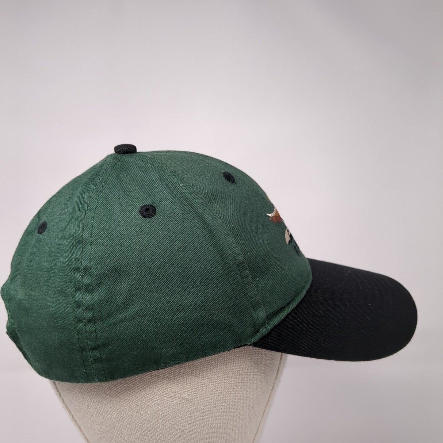 Alaska Bald Eagle Strapback Hat Green One Size Adjustable Colorblock