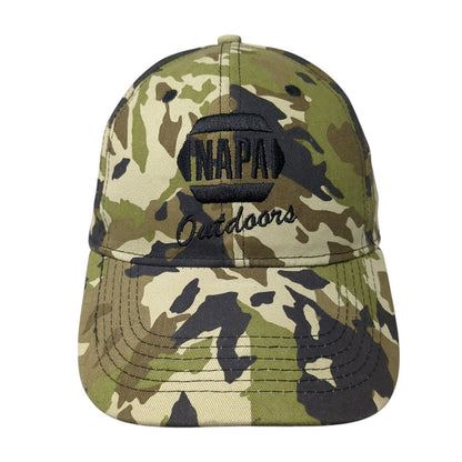 NAPA Outdoors Strapback Hat Camouflage One Size Adjustable Embroidered