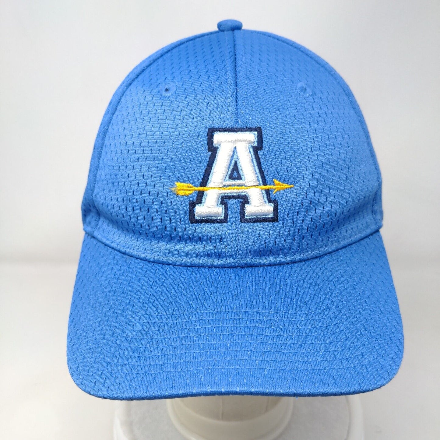 Letter A Arrow Fitted Hat Blue M-XL Embroidered Solid Pacific Headwear
