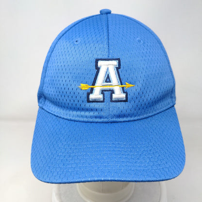 Letter A Arrow Fitted Hat Blue M-XL Embroidered Solid Pacific Headwear