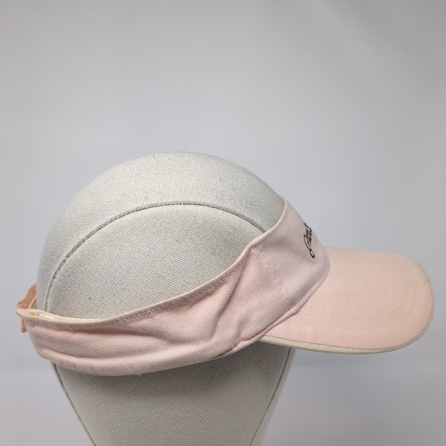 Grant's Farm Strapback Sun Visor Hat Pink One Size Adjustable Embroidered JHats