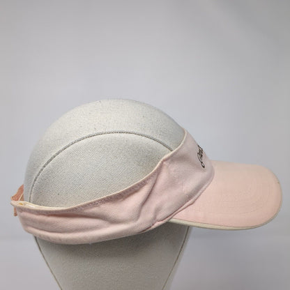 Grant's Farm Strapback Sun Visor Hat Pink One Size Adjustable Embroidered JHats