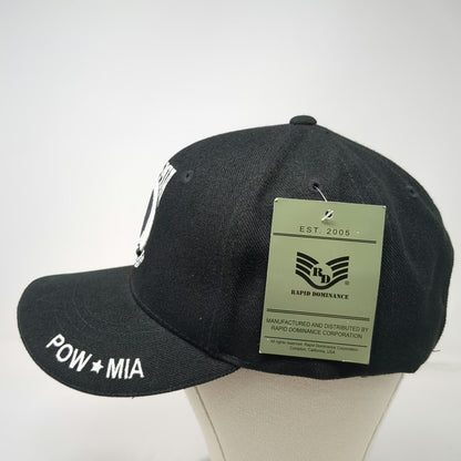 Rapid Dominance Baseball Cap Black One Size Strapback POW MIA Embroidered Hat