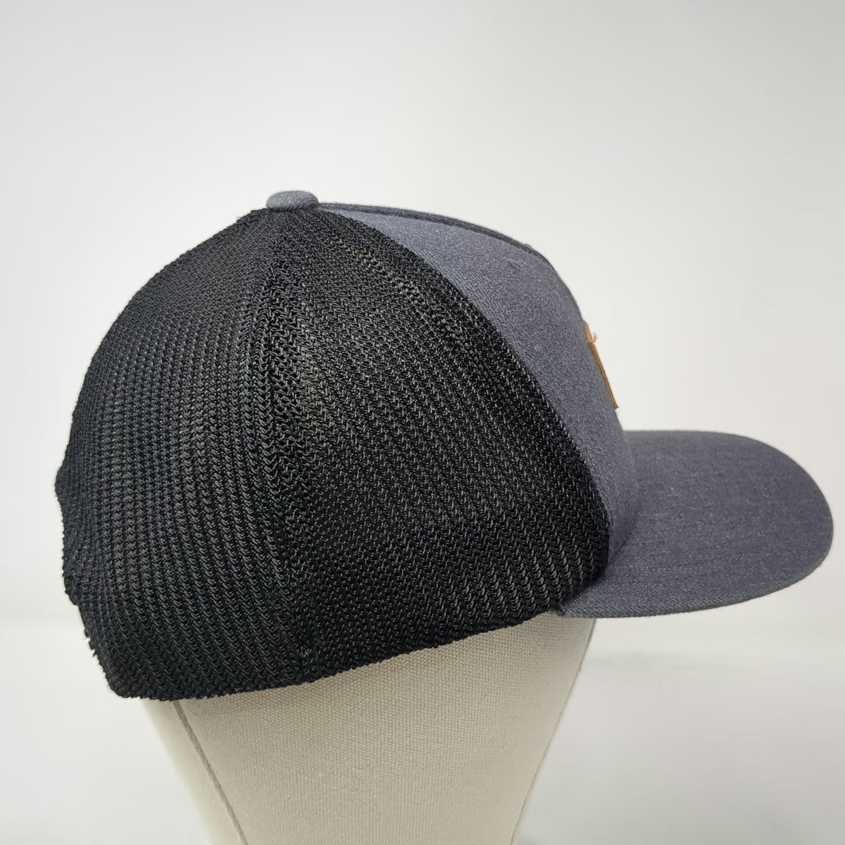 Caterpillar Trucker Hat Gray Black One Size Mesh Back Flexfit Snapback Workwear