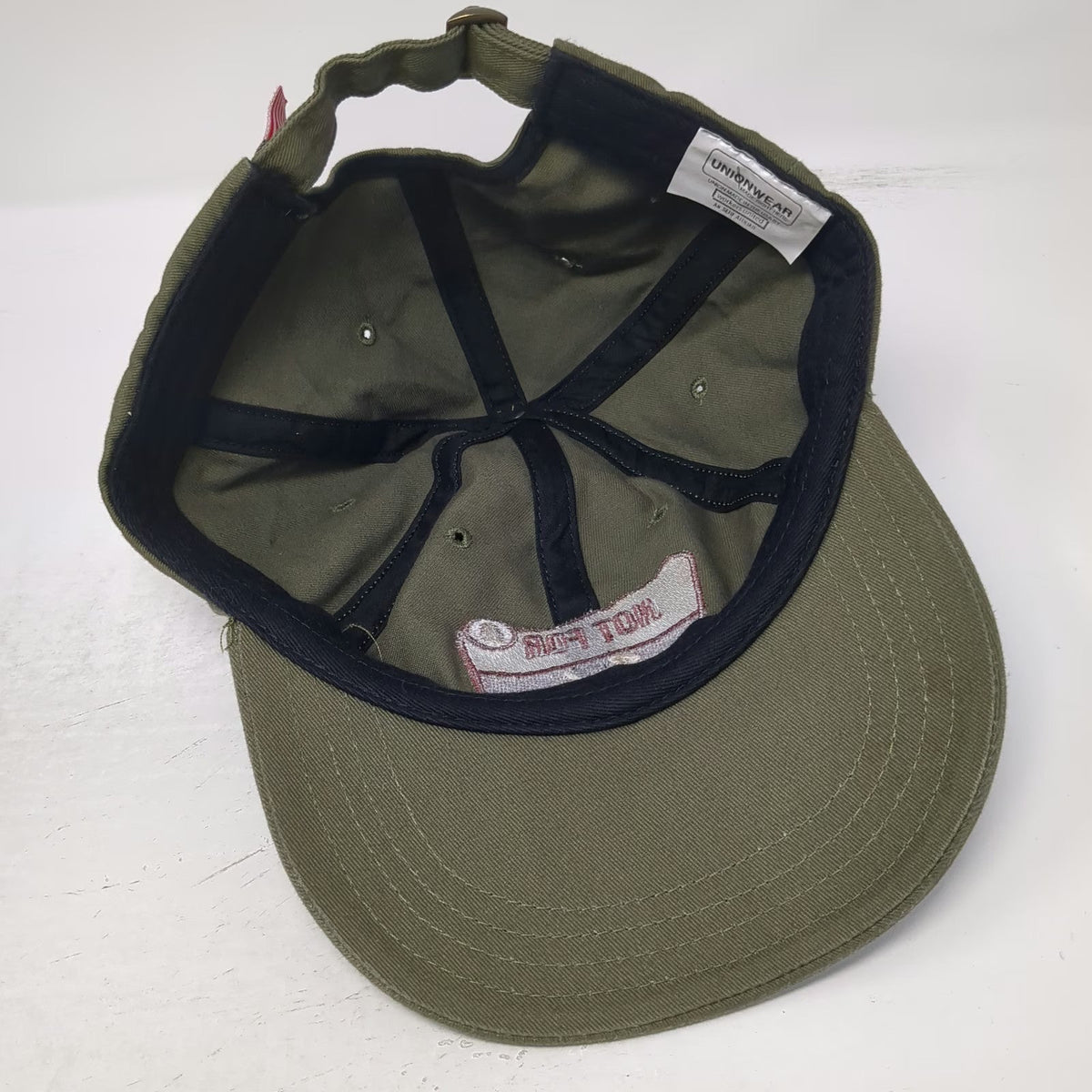 Unionwear Baseball Cap Green One Size Not For Sale Patch Slideback USA Hat Twill