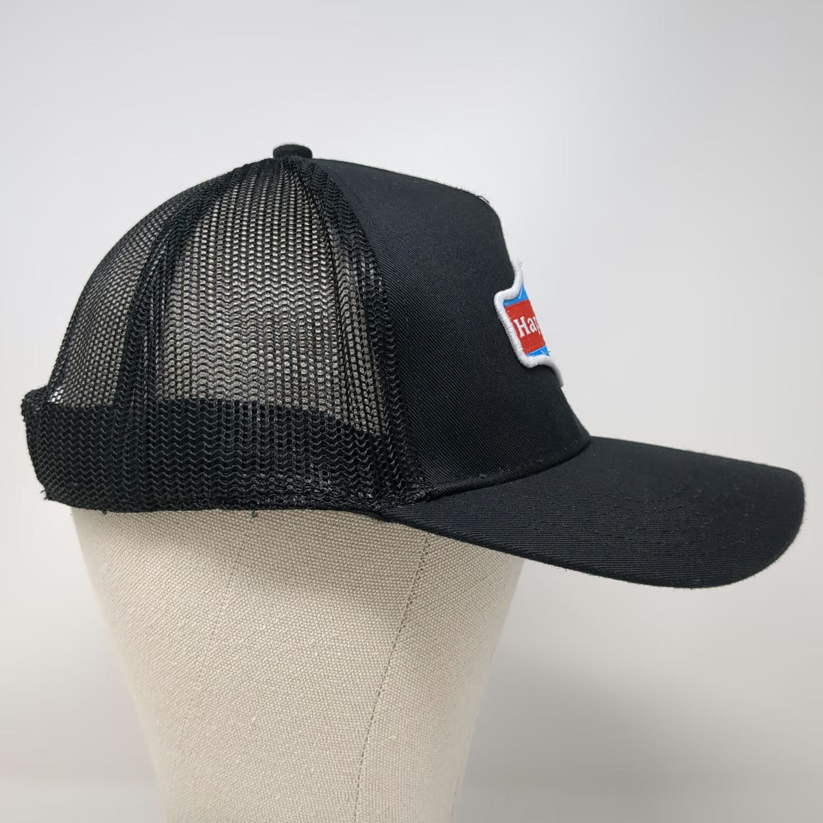 Happy Dad Trucker Hat Black One Size Hard Seltzer Patch Mesh Back Snapback