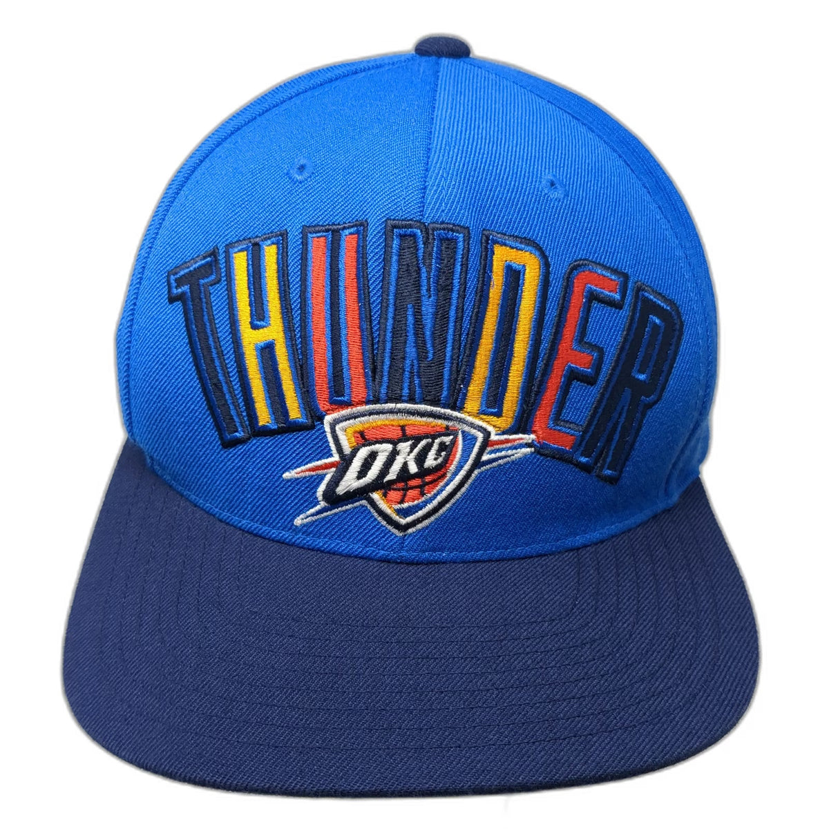 Mitchell & Ness Oklahoma City Thunder NBA Snapback Blue One Size Flat Brim Hat