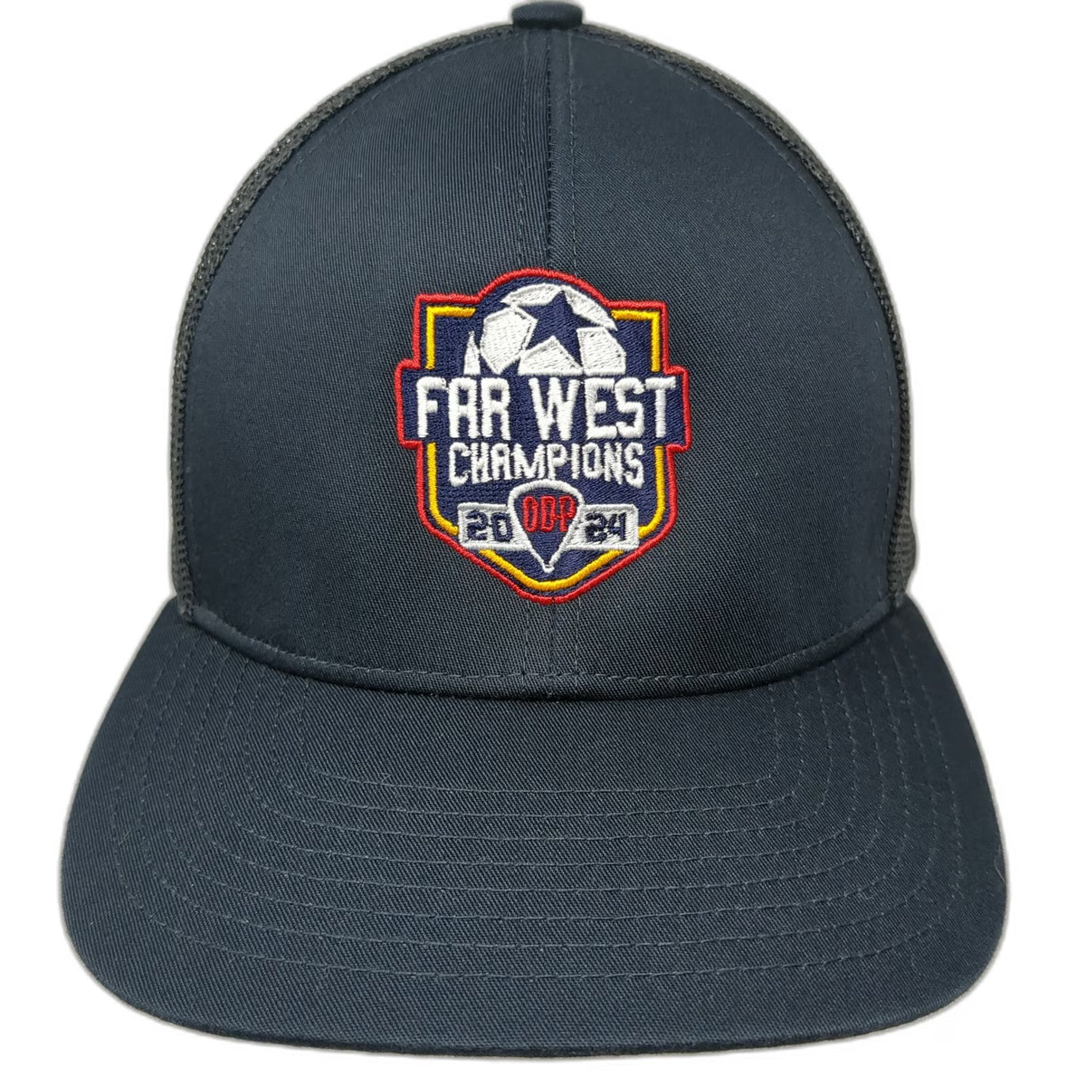 Pacific Headwear Blue One Size Trucker Hat Far West Champions ODP 2024 Mesh