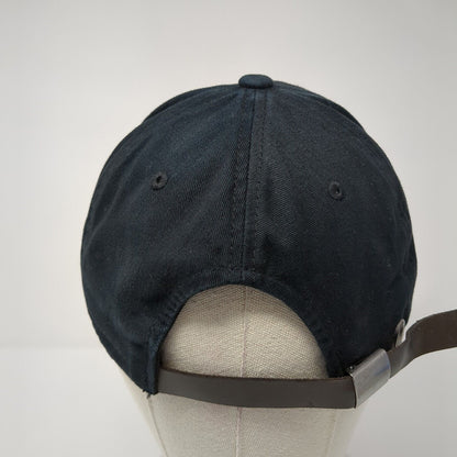 Champion Slideback Hat Black One Size Adjustable Embroidered 6 Panel Cotton