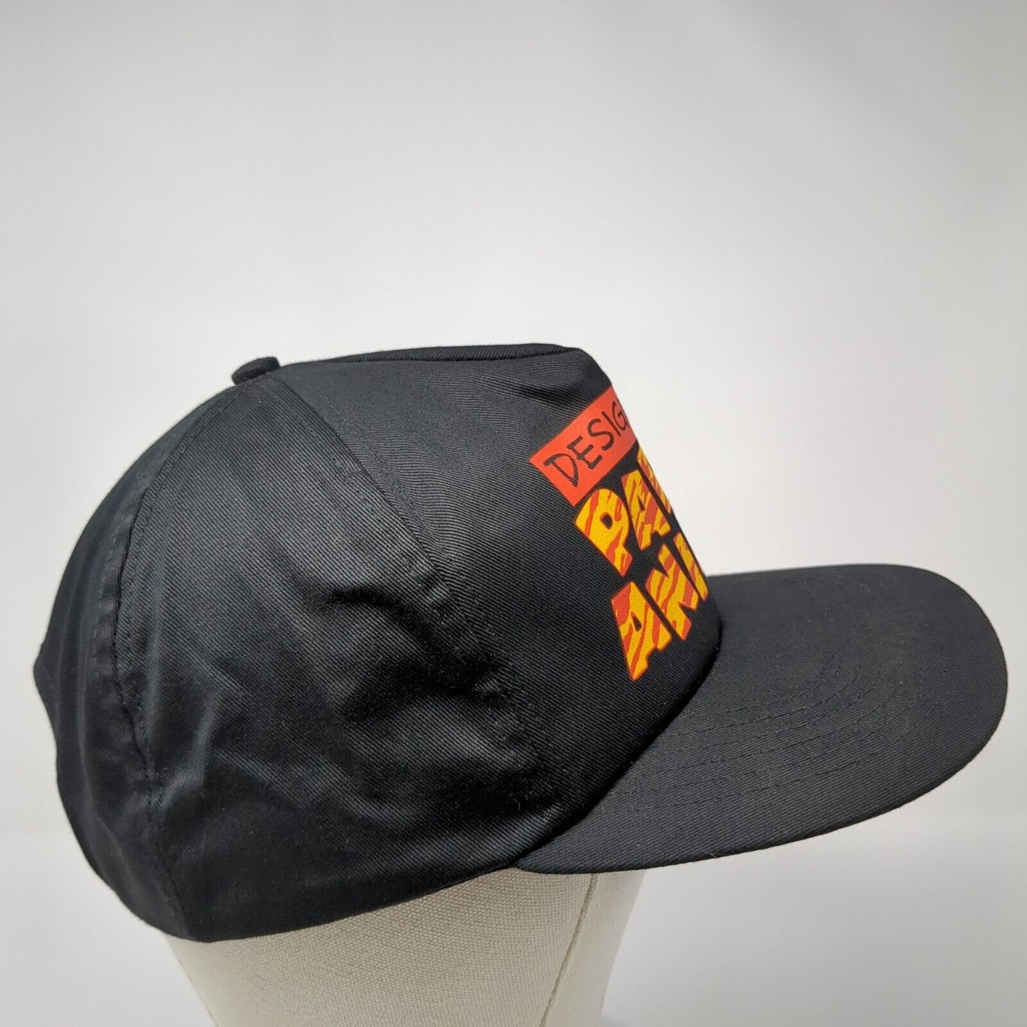 Designated Party Animal Snapback Hat Black One Size Adjustable 6 Panel Cotton