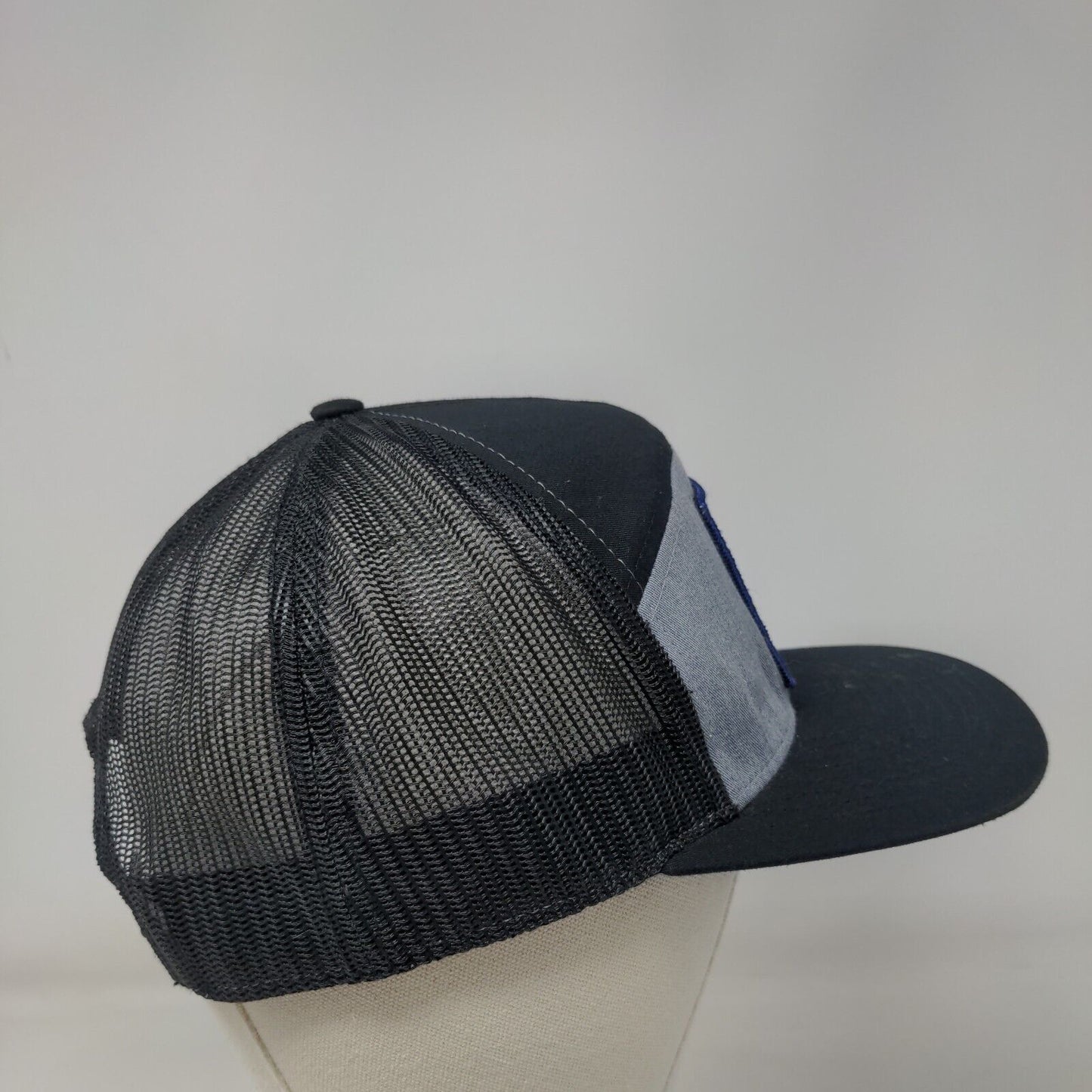 Aire Patch Snapback Mesh Back Trucker Hat Black One Size Richardson
