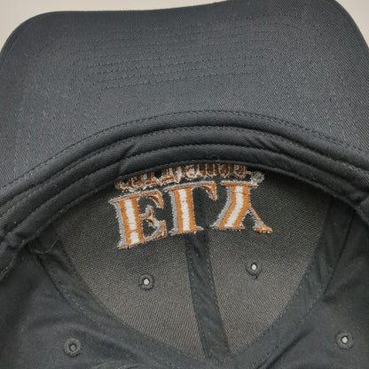 Ely Cattleman Black One Size Baseball Cap Embroidered Logo Strapback Hat