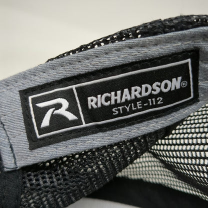 Richardson Trucker Hat Gray Black One Size Laird Manufacturing American Flag