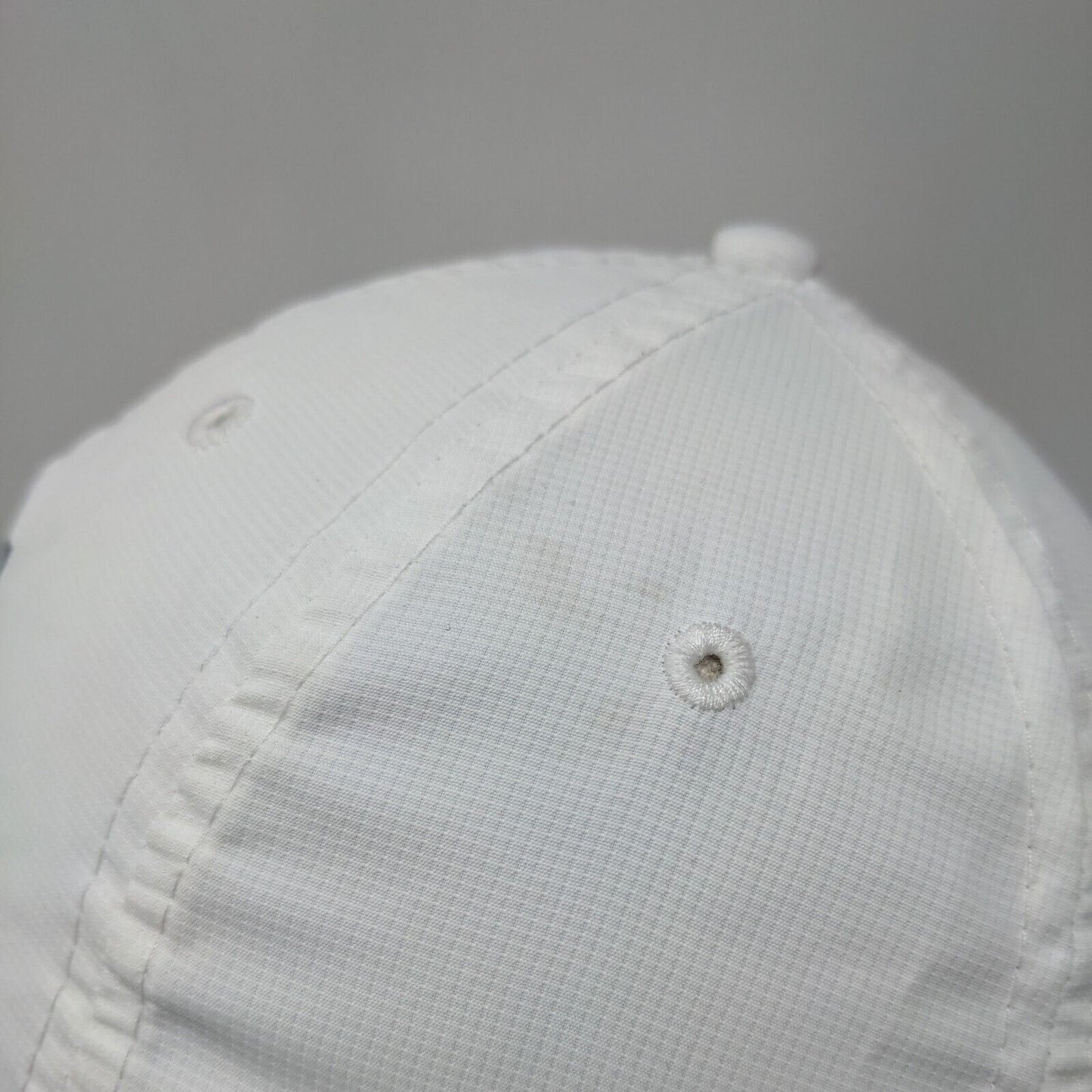 Letter M Strapback Hat White Small Embroidered Adjustable Imperial