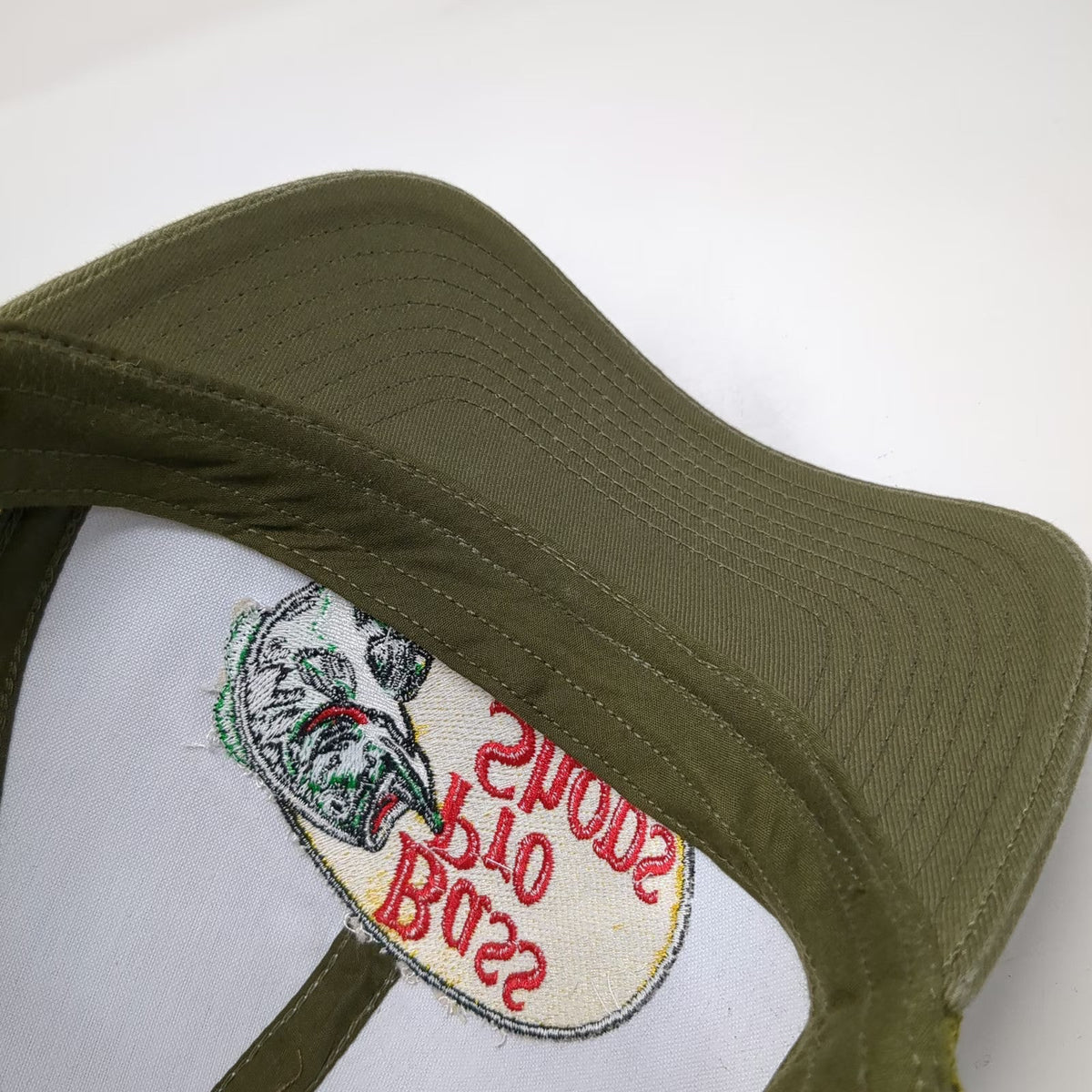 Bass Pro Shops Trucker Hat Green One Size Mesh Back Snapback Fish Patch Logo