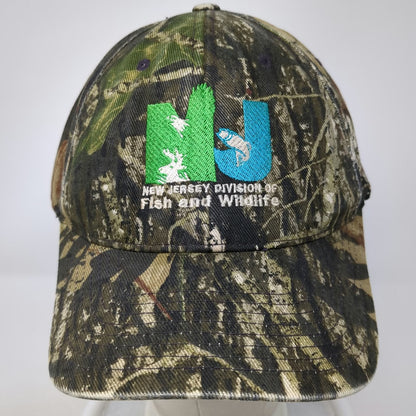 Flexfit Baseball Cap Green XL New Jersey Fish Wildlife Embroidered Hat Stretch