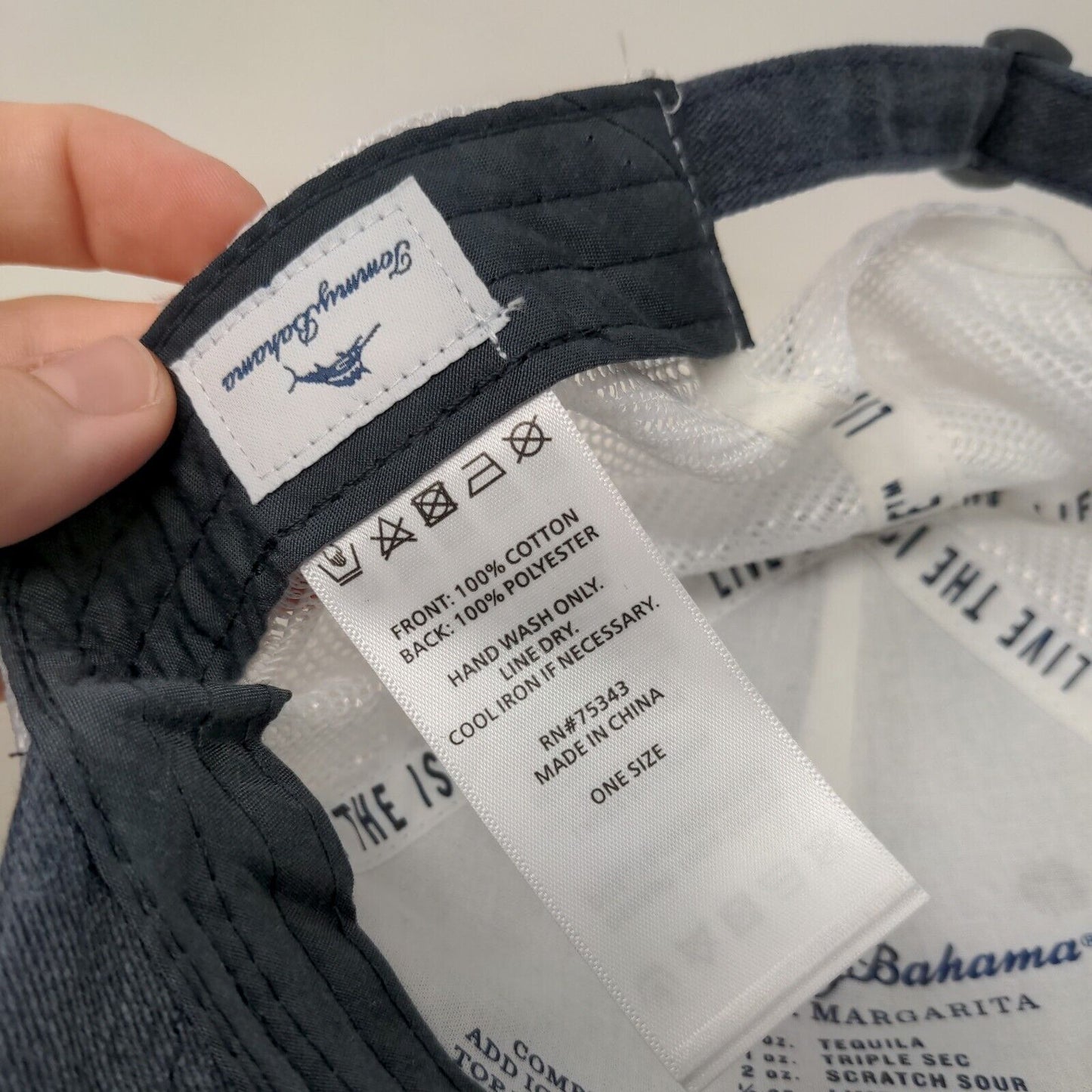 Tommy Bahama Marlin Slideback Trucker Hat Blue One Size Mesh Back