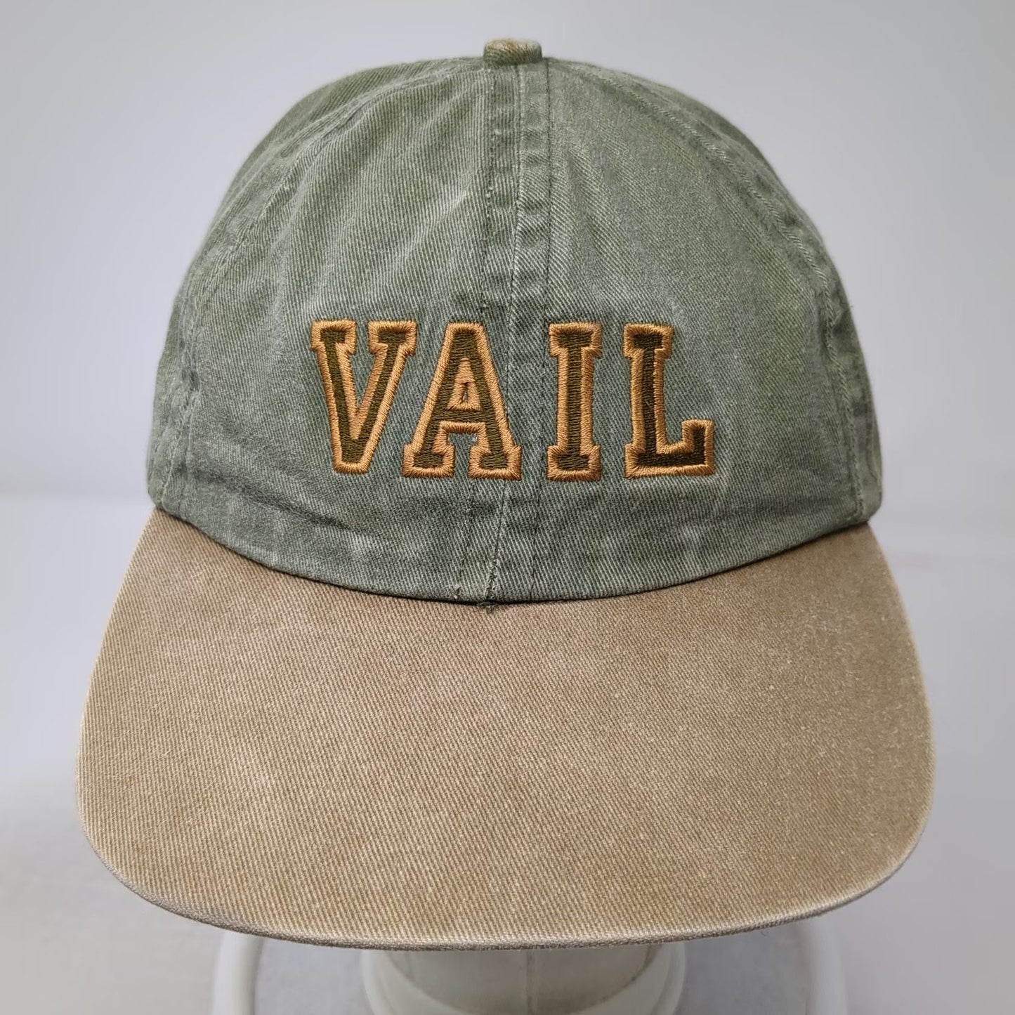 Imperial Baseball Cap Green Brown Gold One Size Vail Embroidered Hat Slideback