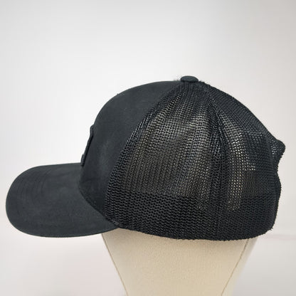Oakley Trucker Hat Black One Size Mesh Back Snapback Logo Patch Structured