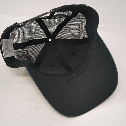 tsmgi Trucker Hat Black OSFM Valvoline Instant Oil Change Mesh Snapback Stripes