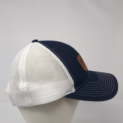 Dayville Mercantile Patch Snapback Trucker Hat Blue One Size Mesh Back