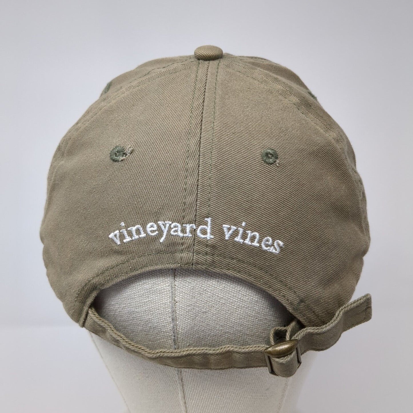 Vineyard Vines USA Flag Whale Slideback Hat Brown One Size Adjustable