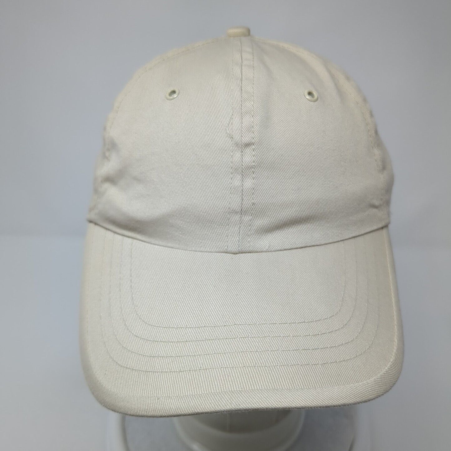 Faded Glory Strapback Hat Tan One Size Adjustable Blank Vent Holes