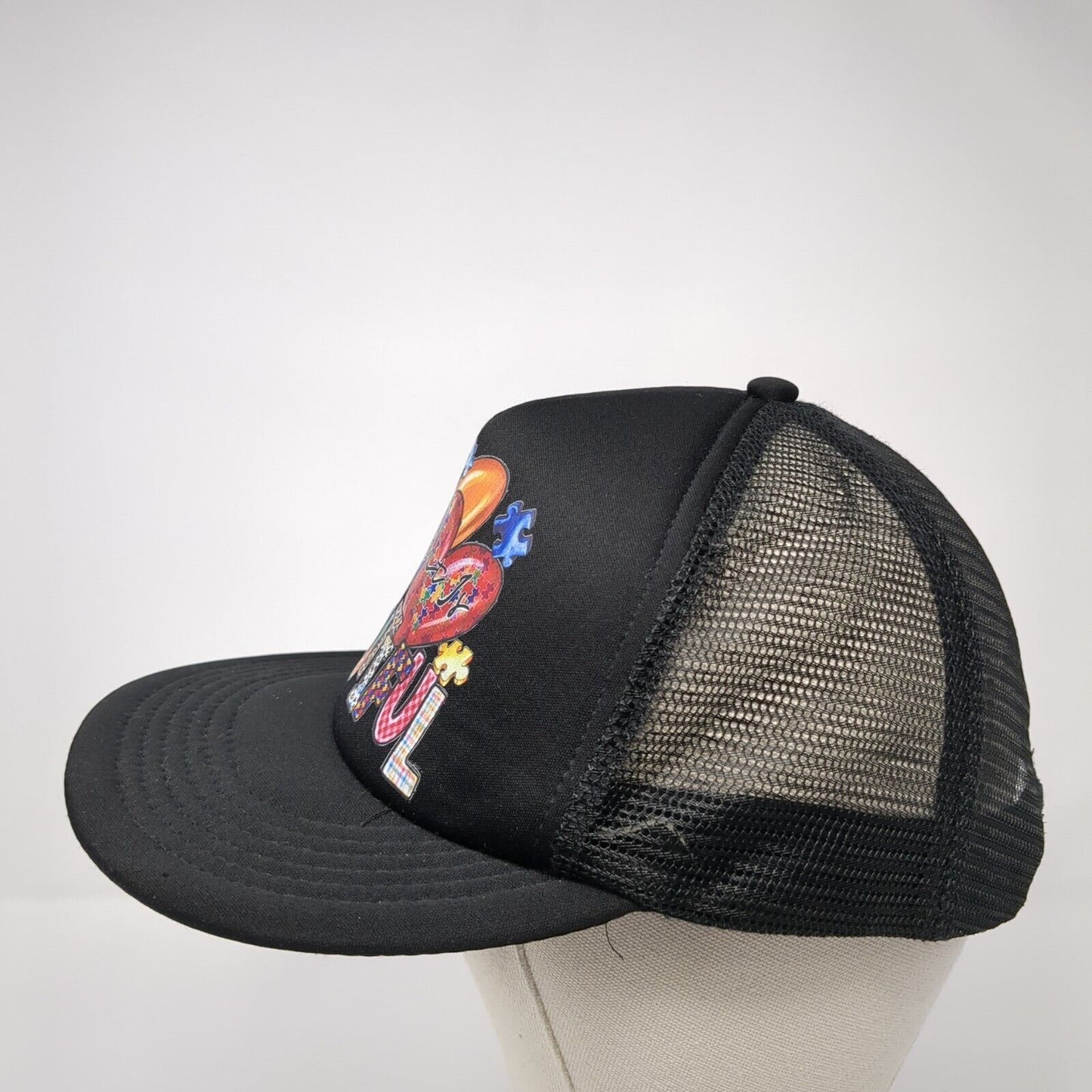 Different is Beautiful Snapback Trucker Hat Black One Size Mesh Back District